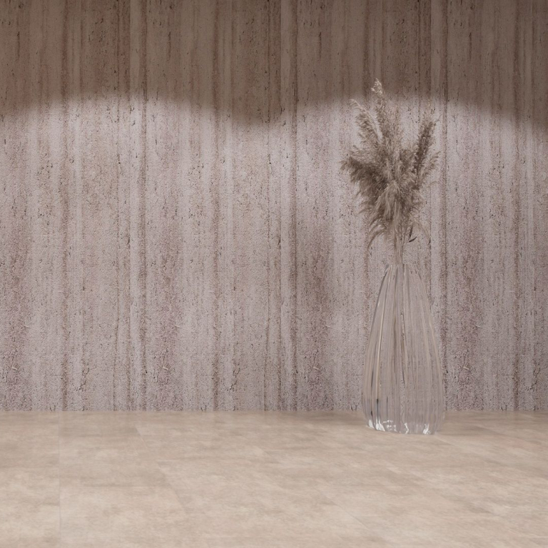 artStone Raumfoto arcquitone travertin silyon vesta chic grey