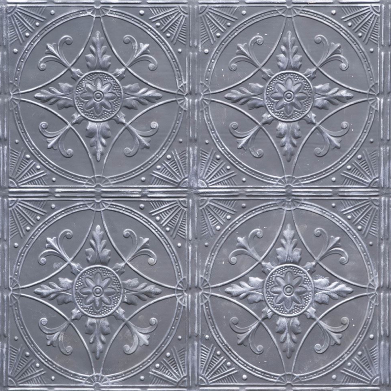 Broderie Fonce Argent - Artstone Wandpaneel