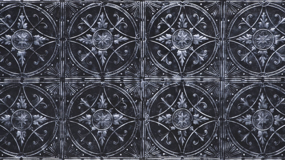 Broderie Noir Argent - Artstone Wandpaneel