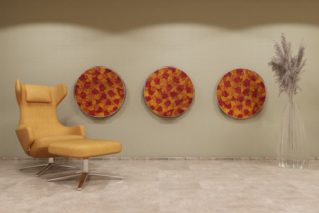 moosWalls framJ 800x800mm flores