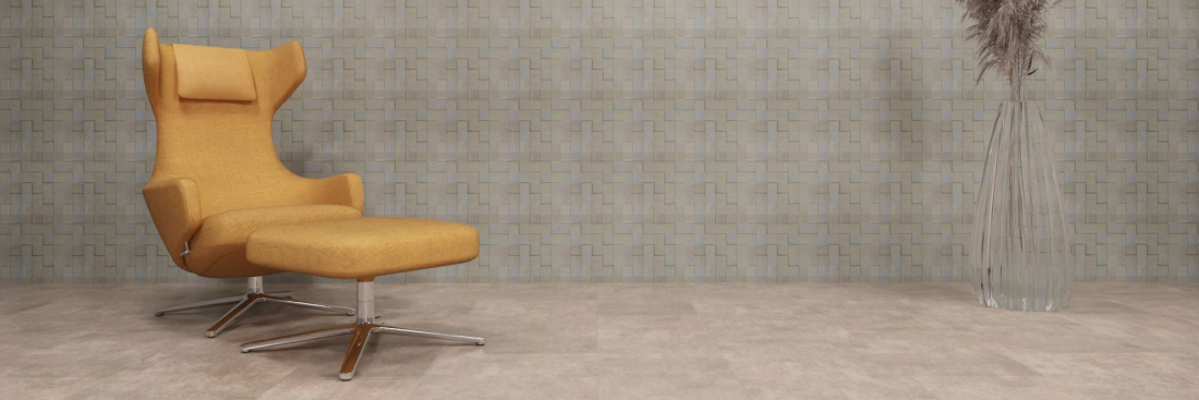 wodewa naturalWall mosaic 50 Ramfoto eiche grau geoelt