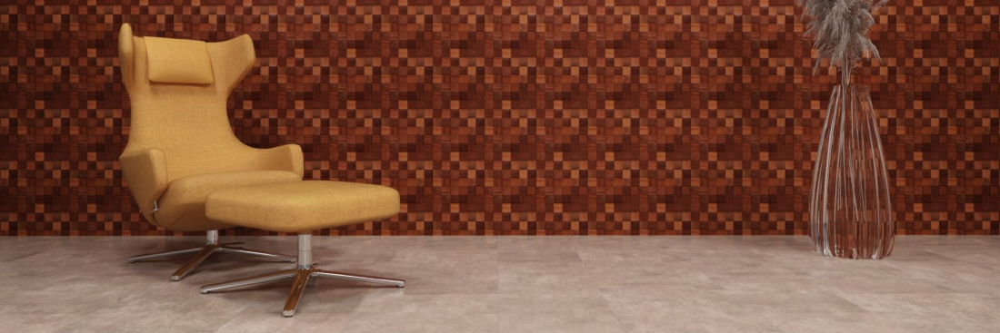 wodewa naturalWall mosaic 50 Ramfoto mahagoni geoelt