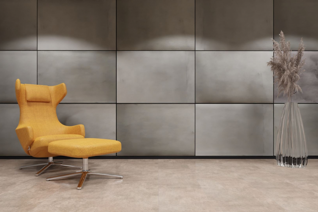 xStone acuStone Akustikpaneele 120x80 concrete grey smooth
