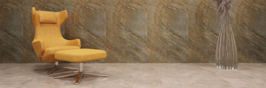 xStone mineralwand flexroll slate beige Raumfoto
